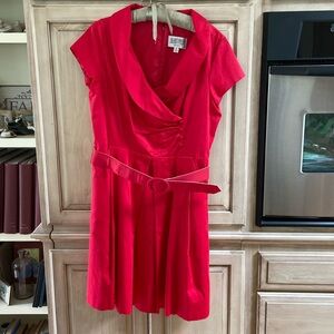 Julian Taylor New York dress sz 16 red euc
